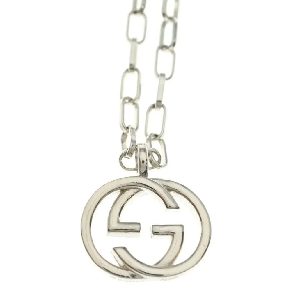 Gucci Interlocking Necklace Silver Pendant - Picture 3 of 6